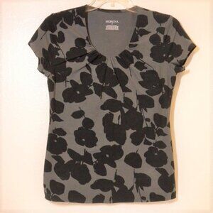 COPY - Merona Fitted Scoop Neck Black & Gray Top Size: S